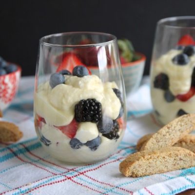 Lemon Mousse with Fresh Summer Berries